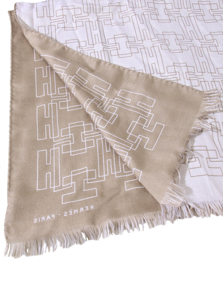 Hermes Silk & Cashmere Reversible Scarf
