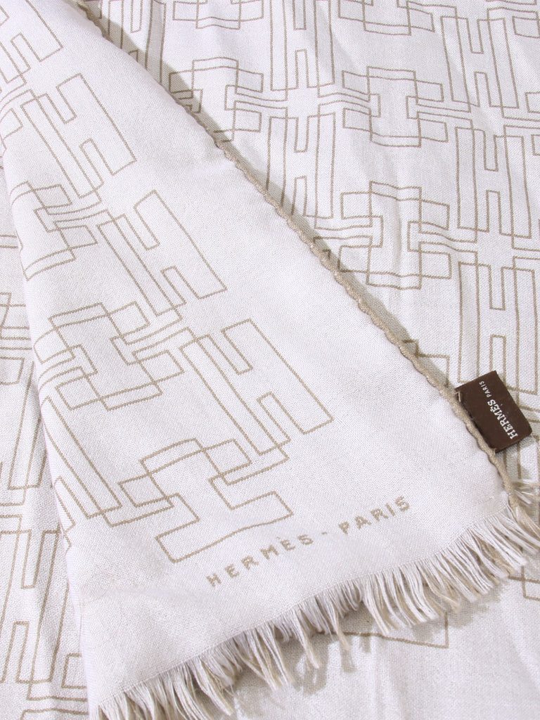 Hermes Silk & Cashmere Reversible Scarf