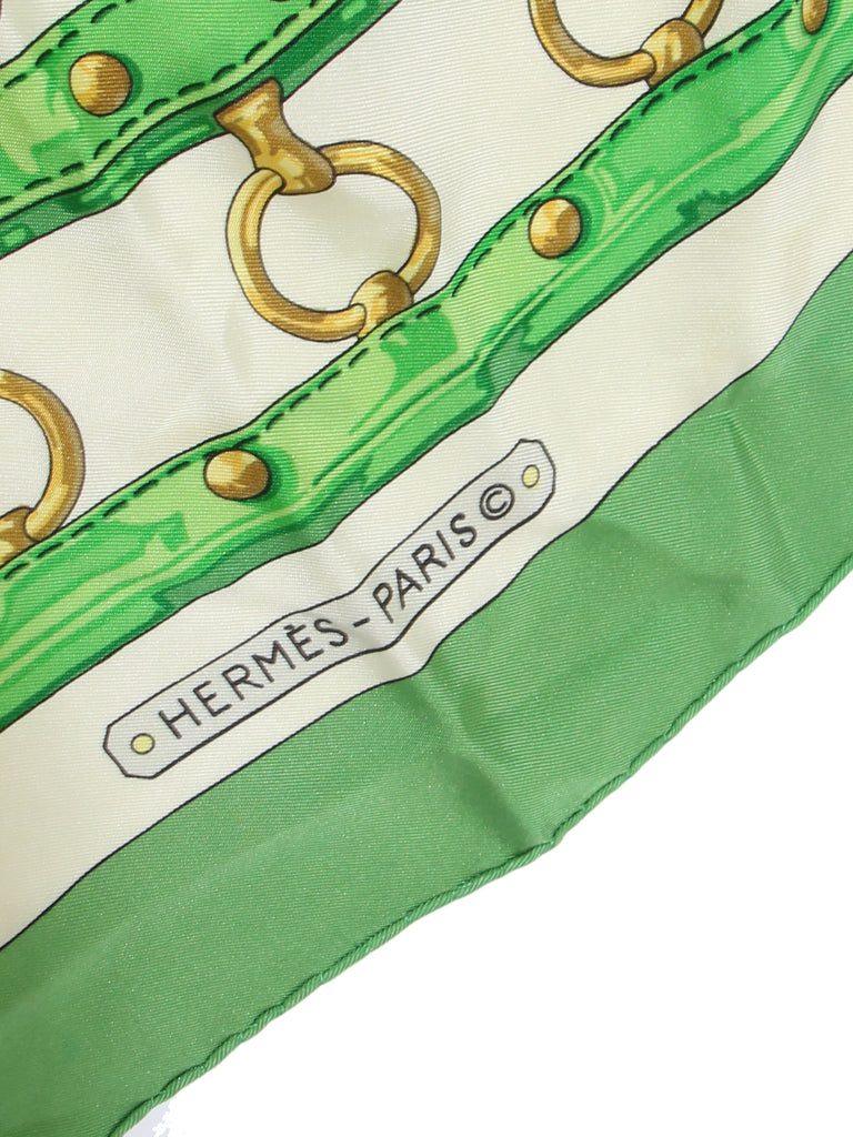 Hermes Printed Silk Scarf