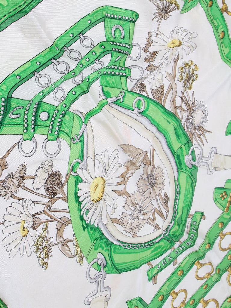 Hermes Printed Silk Scarf