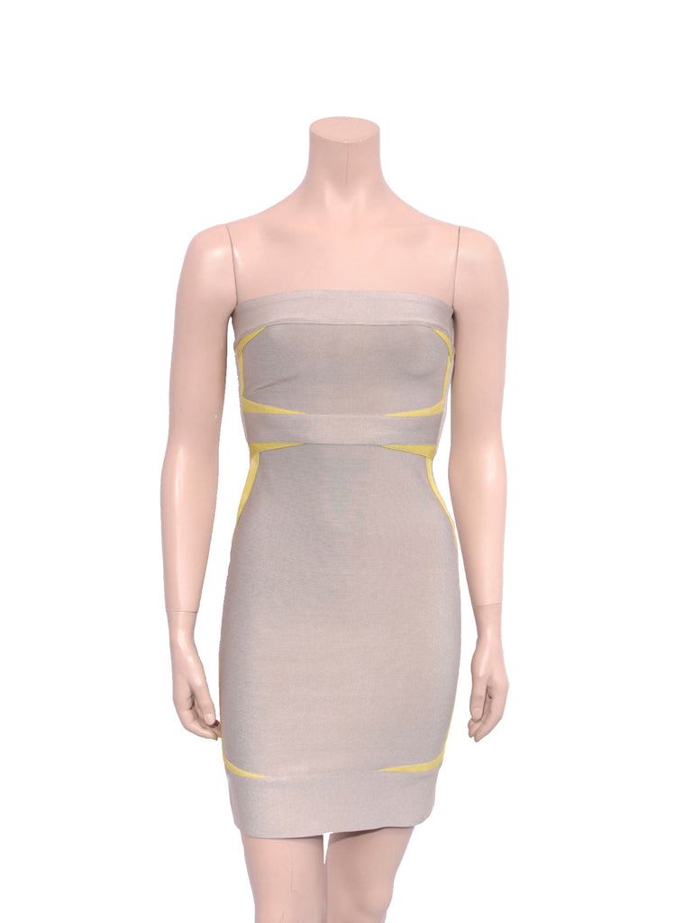 Herve Leger Strapless Bandage Dress