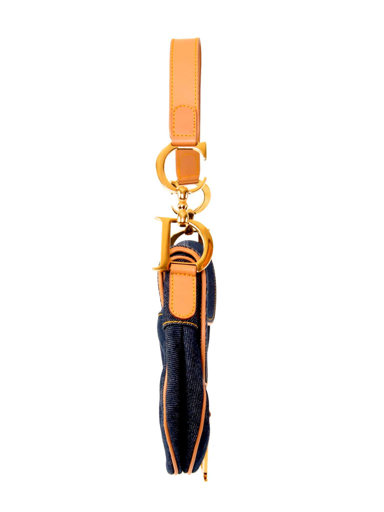 Christian Dior Denim Saddle Bag