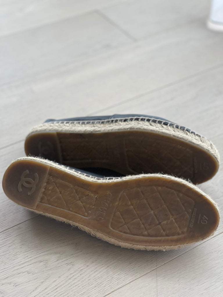 Logo Leather Espadrilles