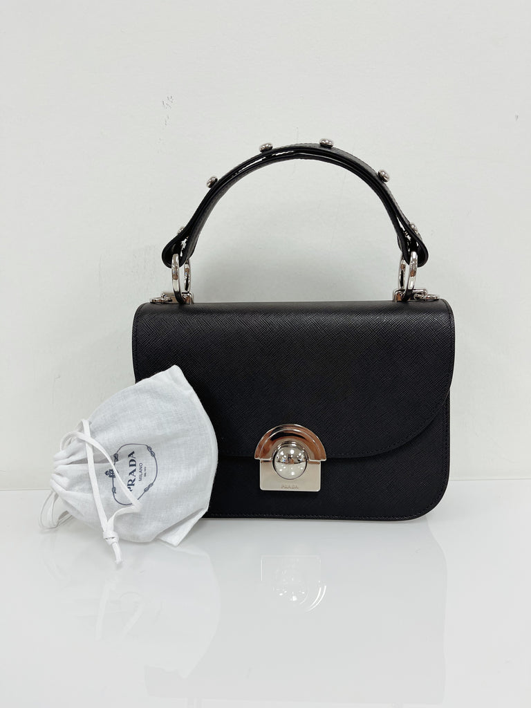 Saffiano Lux Leather Cross Body Bag