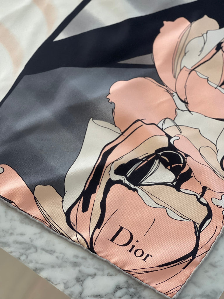 Printed Silk Square Scarf