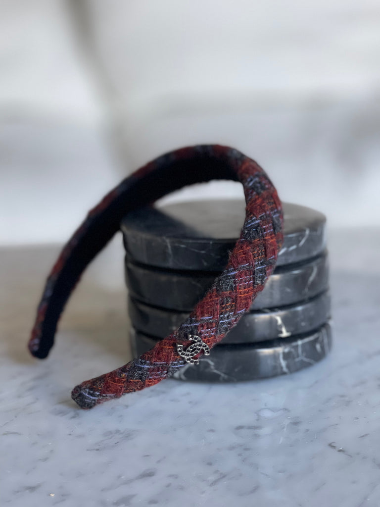 Tweed Headband with Logo