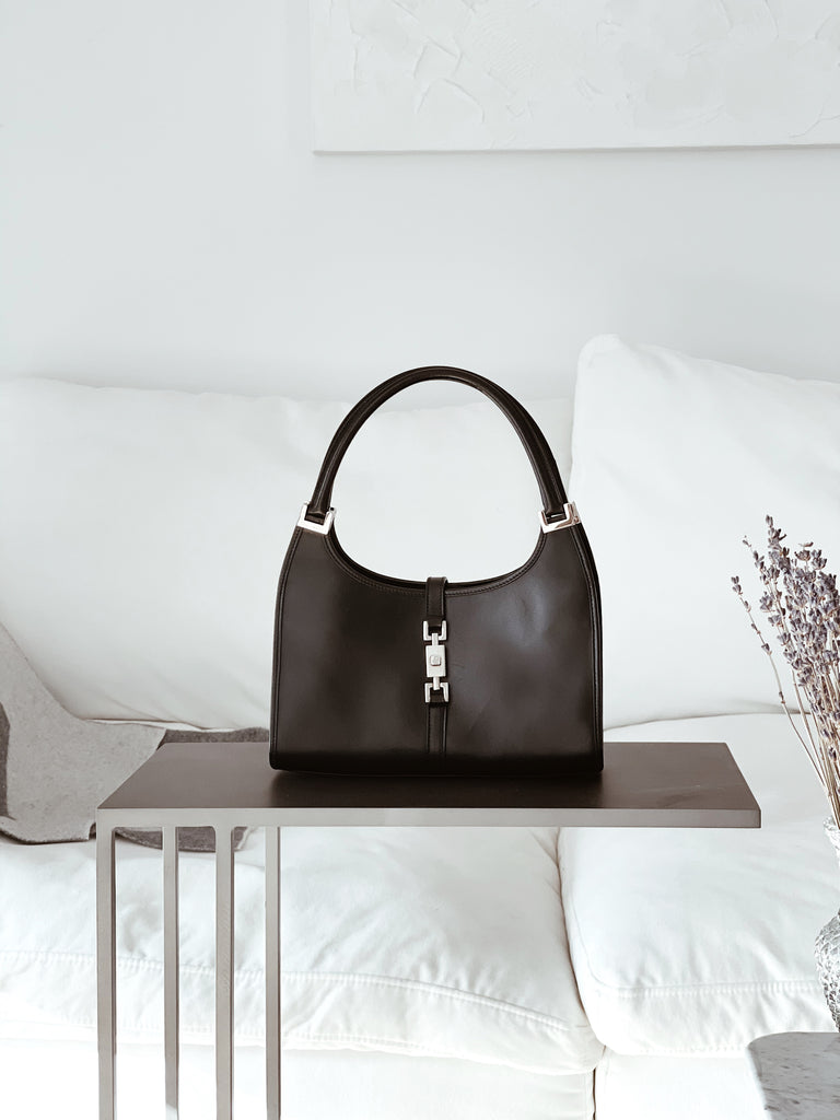 Gucci Leather Jackie Bardot Bag