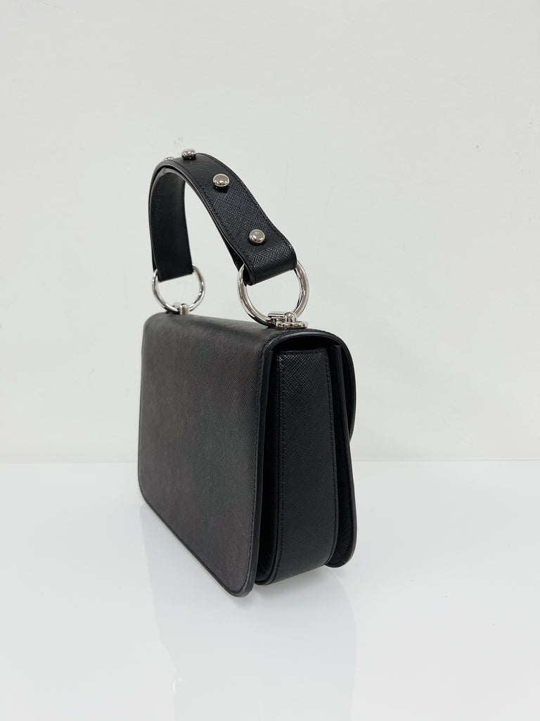 Saffiano Lux Leather Cross Body Bag