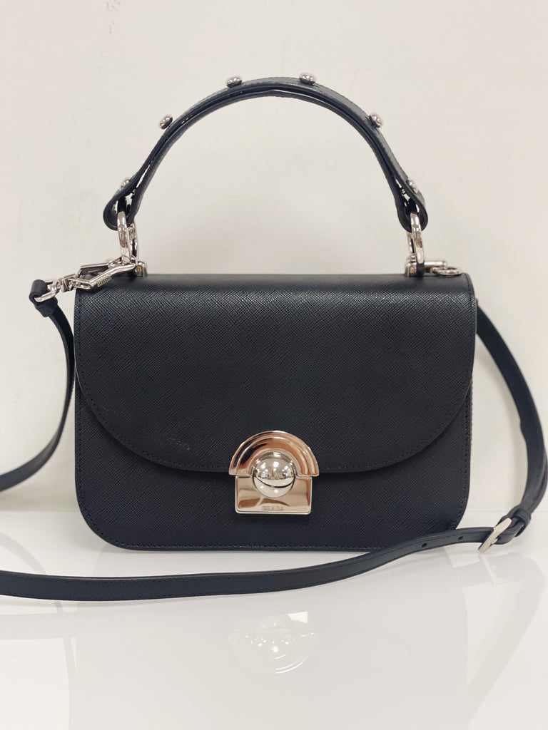 Saffiano Lux Leather Cross Body Bag