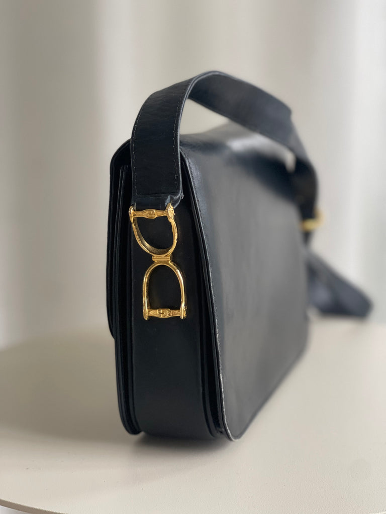 Vintage Leather Carriage Cross Body Bag