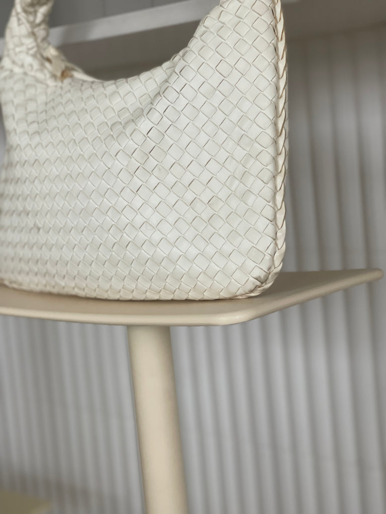 Vintage Intrecciato Leather Hobo