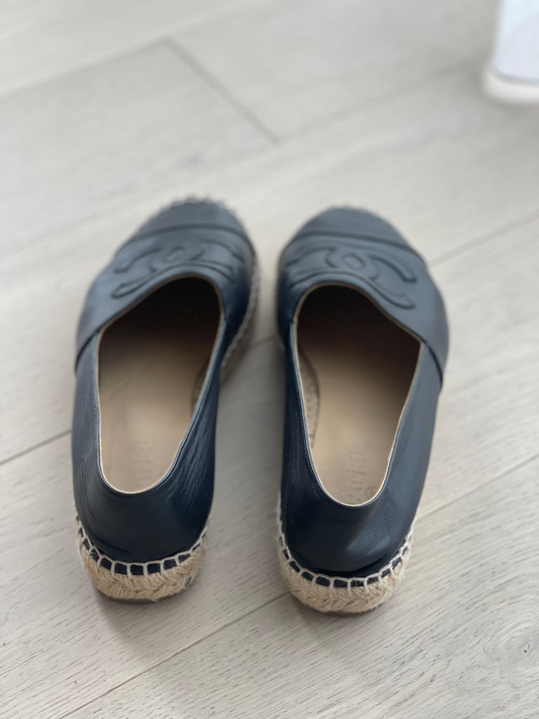Logo Leather Espadrilles
