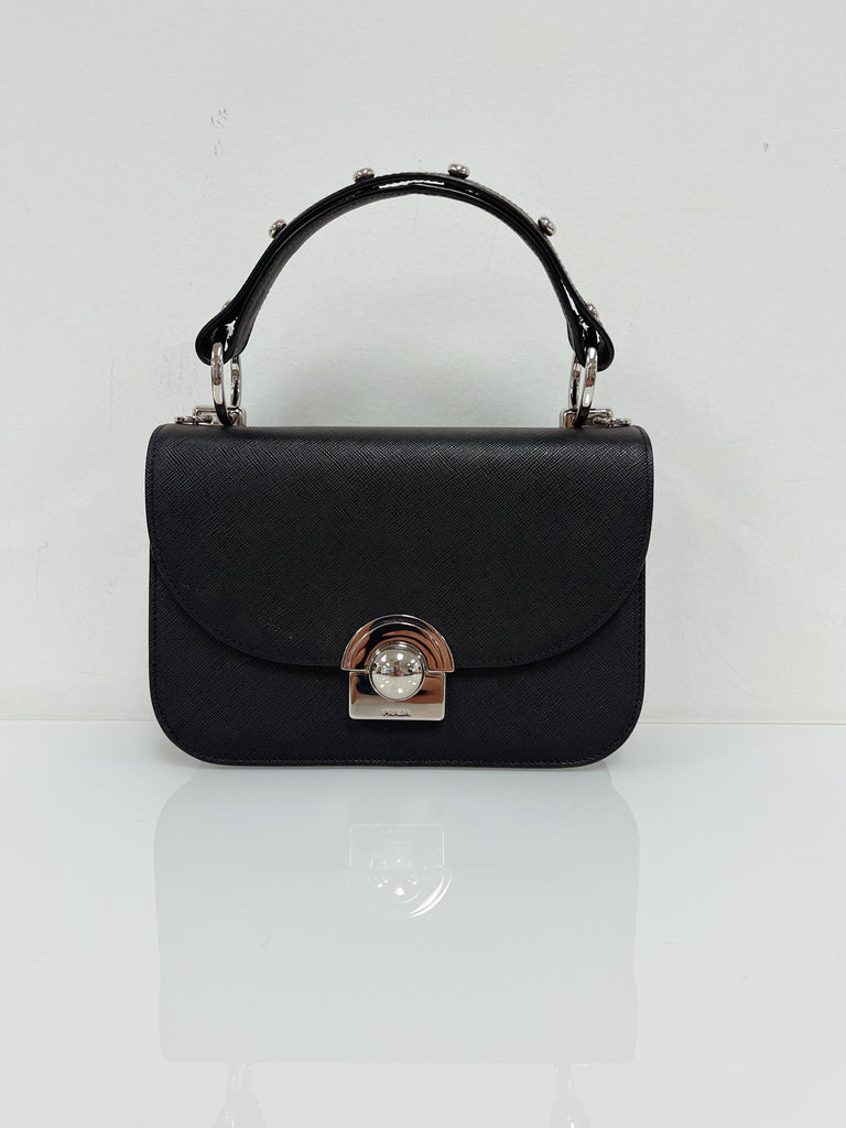 Saffiano Lux Leather Cross Body Bag