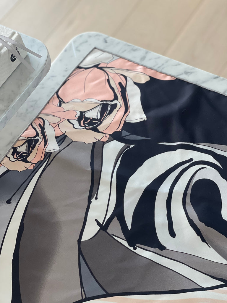 Printed Silk Square Scarf