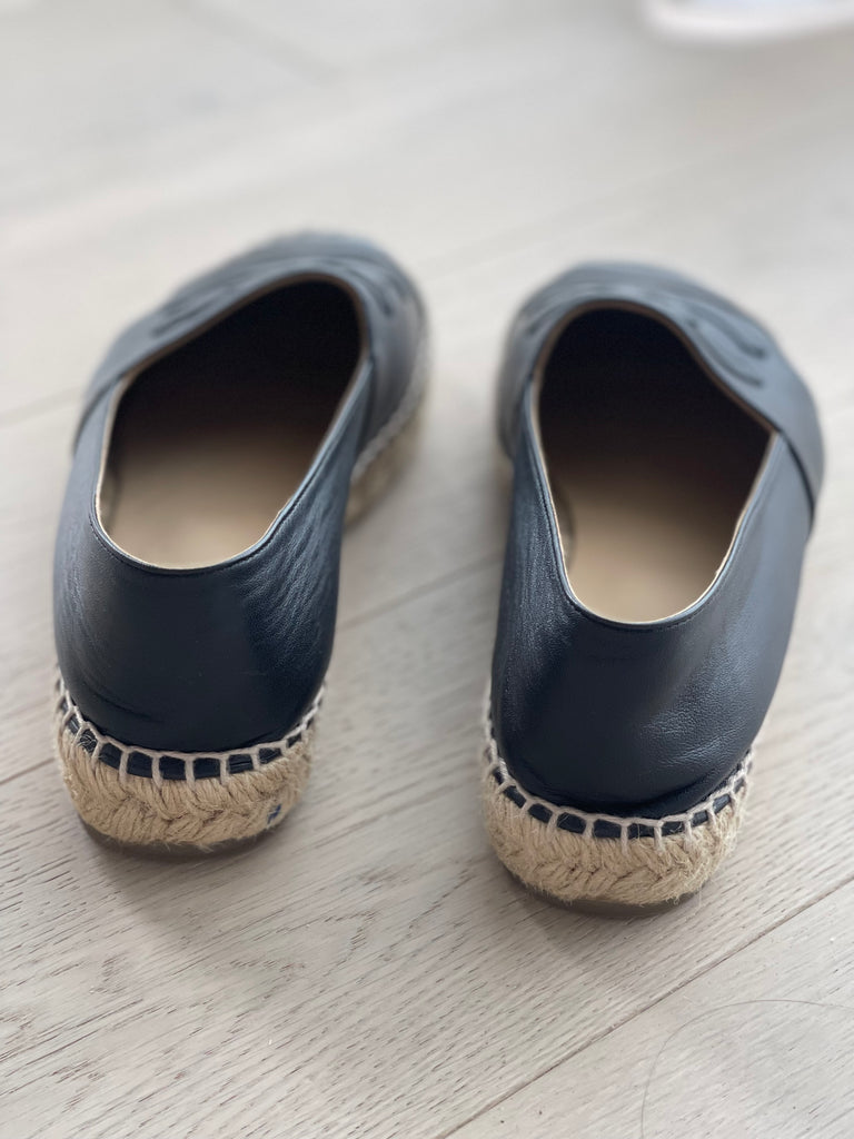 Logo Leather Espadrilles