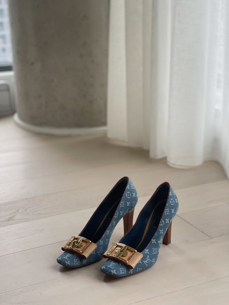 Monogram Denim Pumps