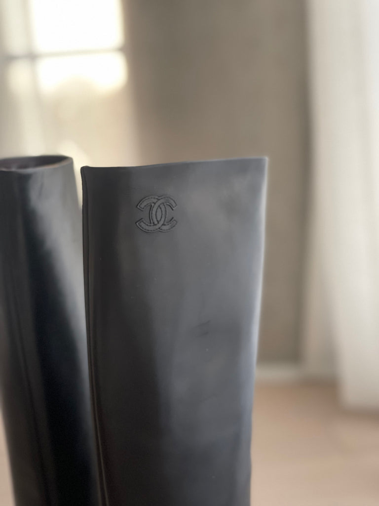 Leather Knee-High Boots