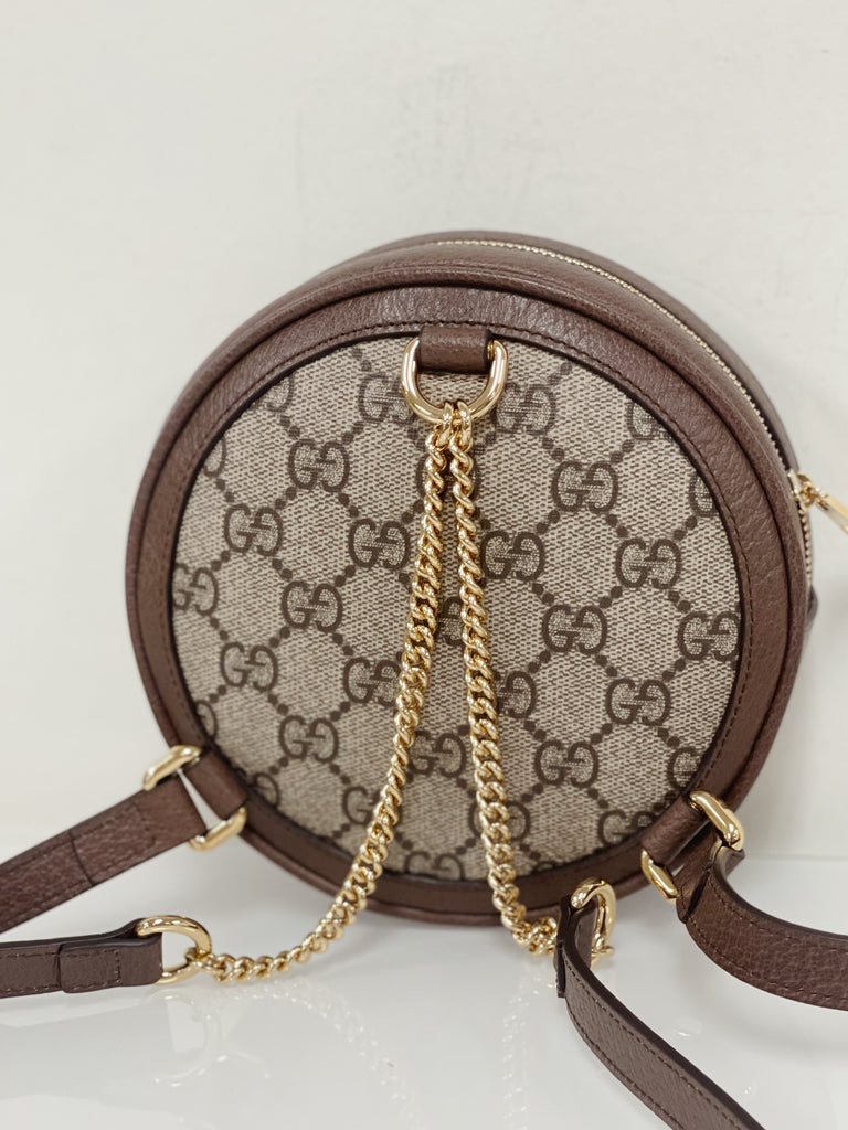 Gucci Mini GG Supreme Ophidia Round Backpack