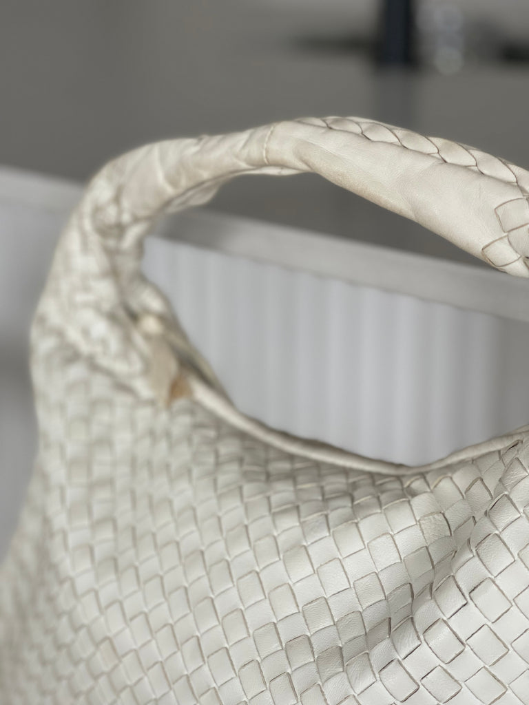 Vintage Intrecciato Leather Hobo