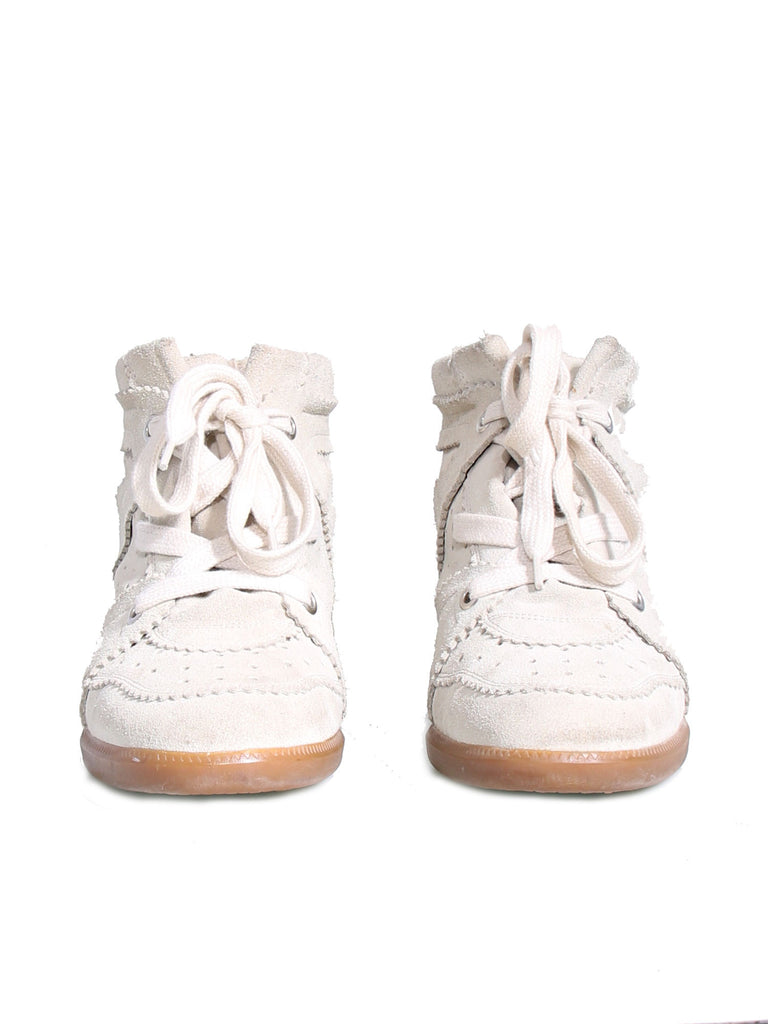 Isabel Marant Suede Bobby Wedge Sneakers