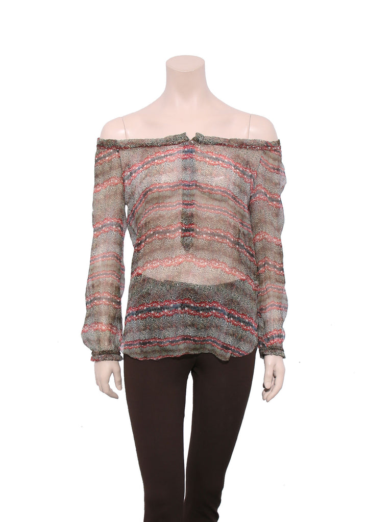 Isabel Marant Semi-Sheer Printed Top