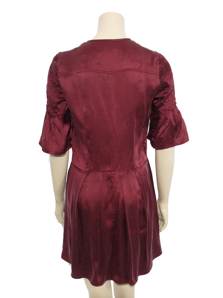 Isabel Marant Valley Pleated Washed-Silk Mini Dress