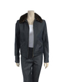 Louis Vuitton Mink Collar Denim Jacket