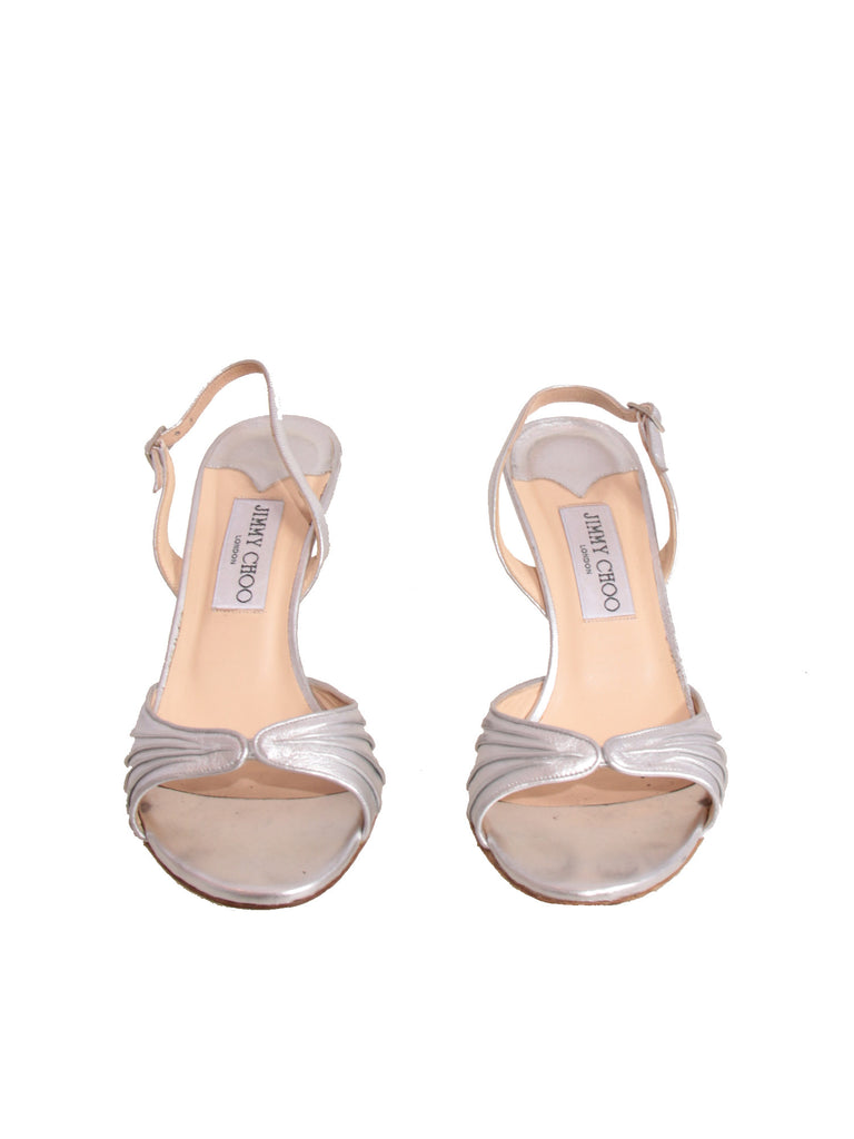 Jimmy Choo Metallic Slingback Sandals