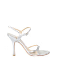 Jimmy Choo Metallic Silver Leather Sandals