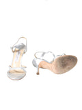 Jimmy Choo Metallic Silver Leather Sandals