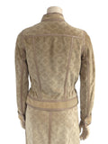 Louis Vuitton Suede Perforated Monogram Jacket
