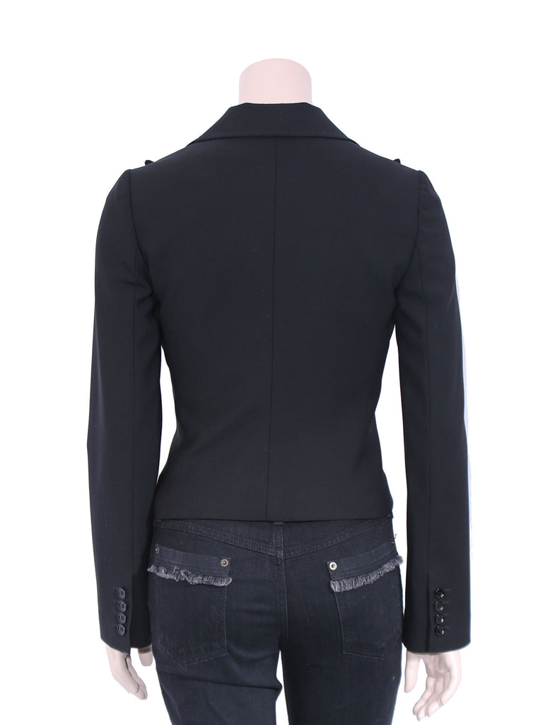 Dolce & Gabbana Lace Trimmed Crop Blazer