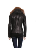 Mackage Leather Hooded Jacket