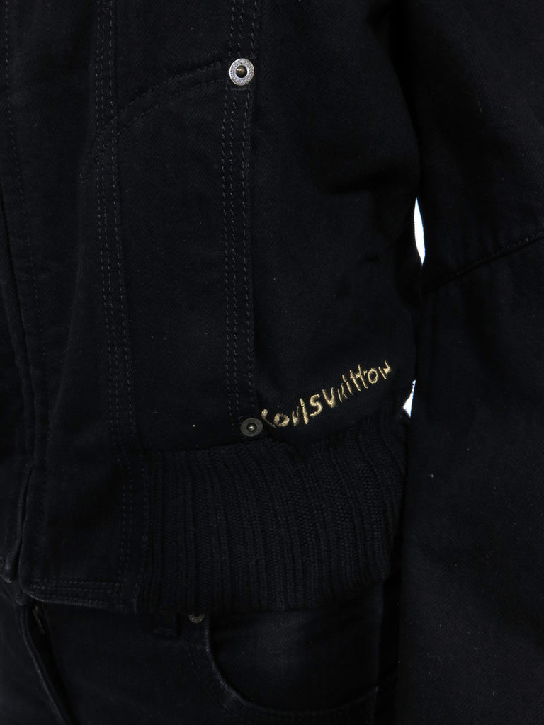 Louis Vuitton Leopard Mink Denim Jacket