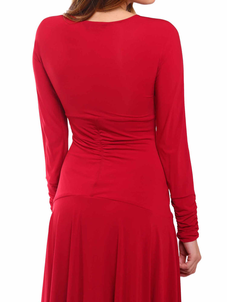 BCBG MaxAzria Jersey Ruched Midi Dress