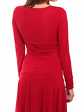 BCBG MaxAzria Jersey Ruched Midi Dress