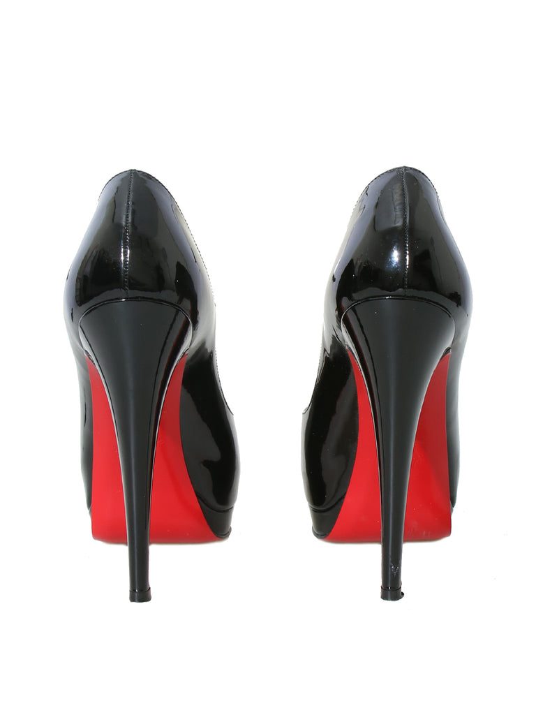 Christian Louboutin Peep-Toe Patent Leather Pumps