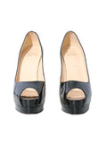 Christian Louboutin Peep-Toe Patent Leather Pumps