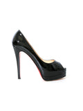 Christian Louboutin Peep-Toe Patent Leather Pumps