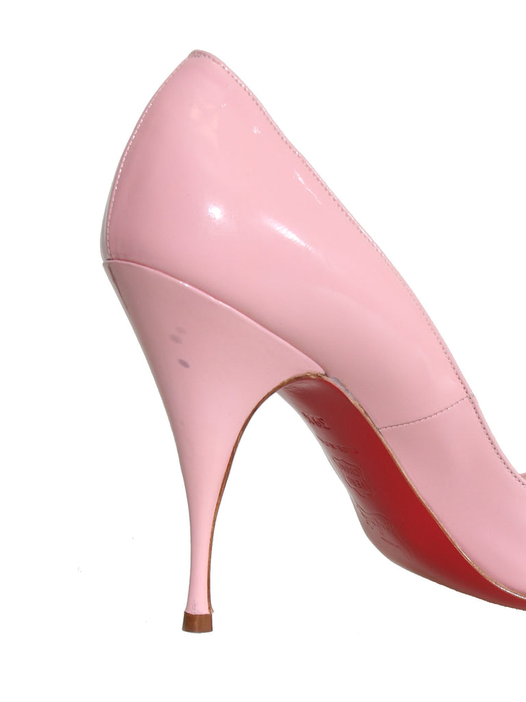 Christian Louboutin Patent Leather Peep-Toe Pumps