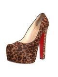 Christian Louboutin Leopard Platform Ponyhair Pumps