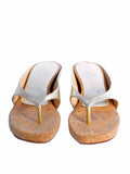 Christian Louboutin Metallic Cork Wedges