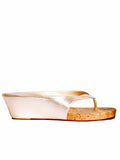 Christian Louboutin Metallic Cork Wedges