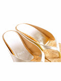 Christian Louboutin Metallic Cork Wedges