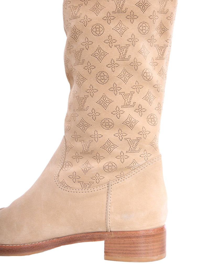 Louis Vuitton Monogram Suede Boots