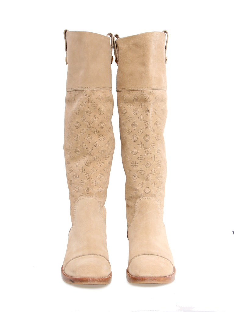 Louis Vuitton Monogram Suede Boots