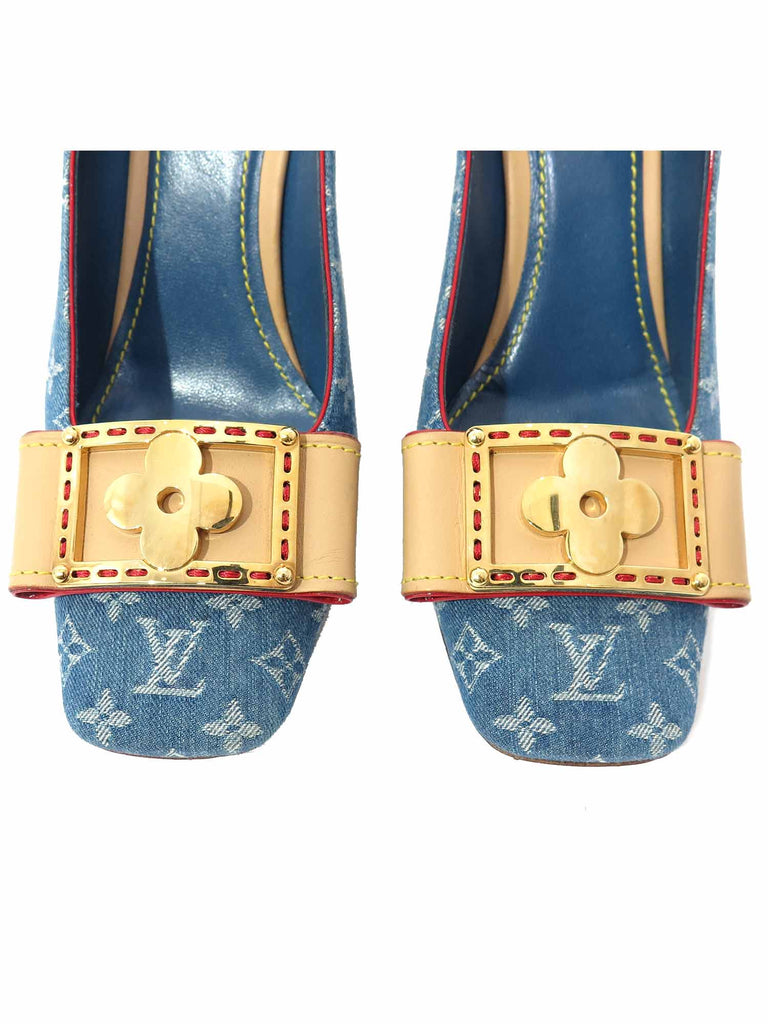 Louis Vuitton Monogram Denim Pumps