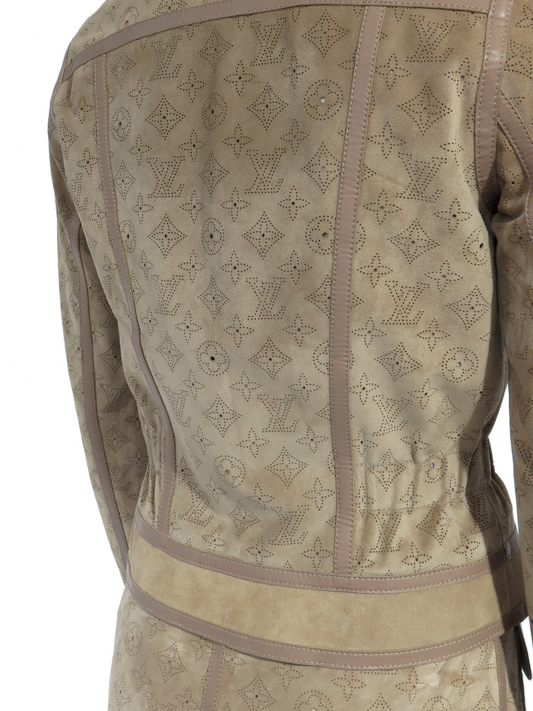 Louis Vuitton Suede Perforated Monogram Jacket
