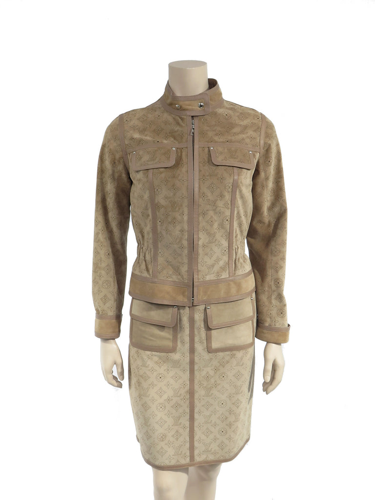 Louis Vuitton Suede Perforated Monogram Jacket