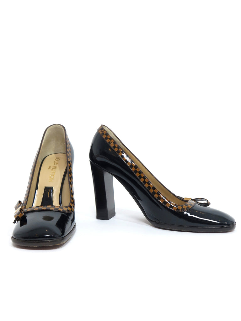 Louis Vuitton Patent Leather Damier Pumps